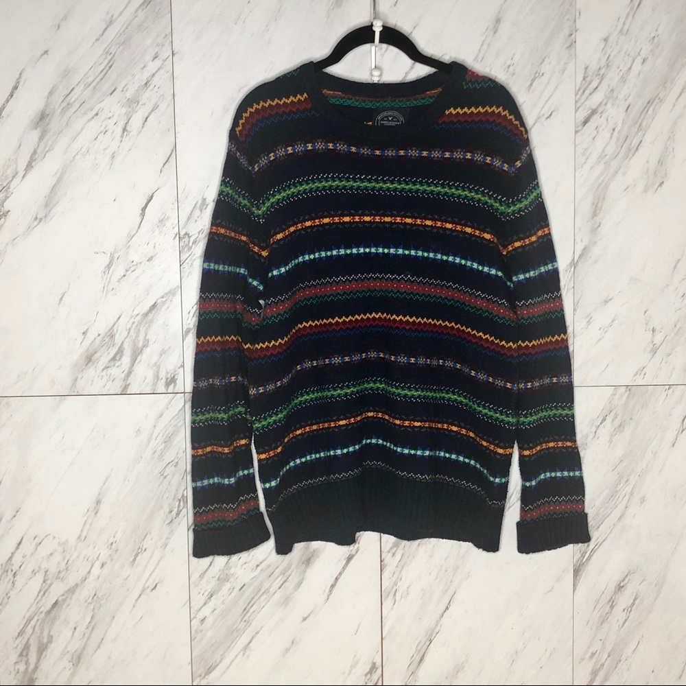 American Eagle Outfitters Striped Crewneck Sweater